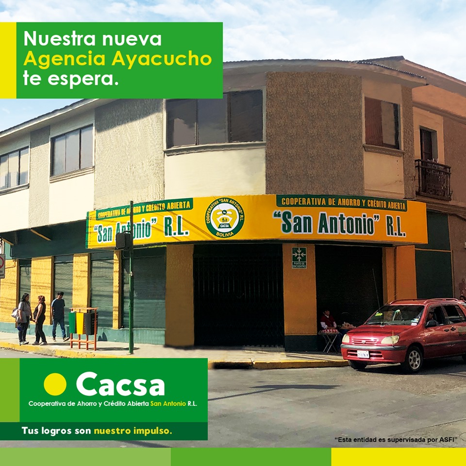 Un nuevo punto de atención financiera te espera en pleno centro de la ciudad de Cochabamba (Av. Ayacucho esq. Jordán).