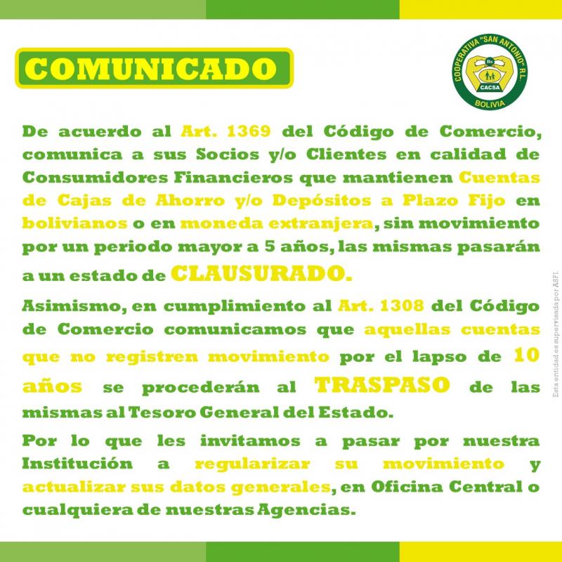 Cuentas Clausuradas