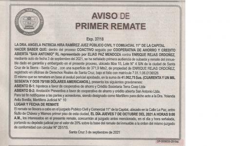 aviso de remate 