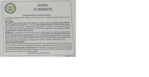 aviso de remate