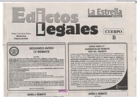 aviso de remate