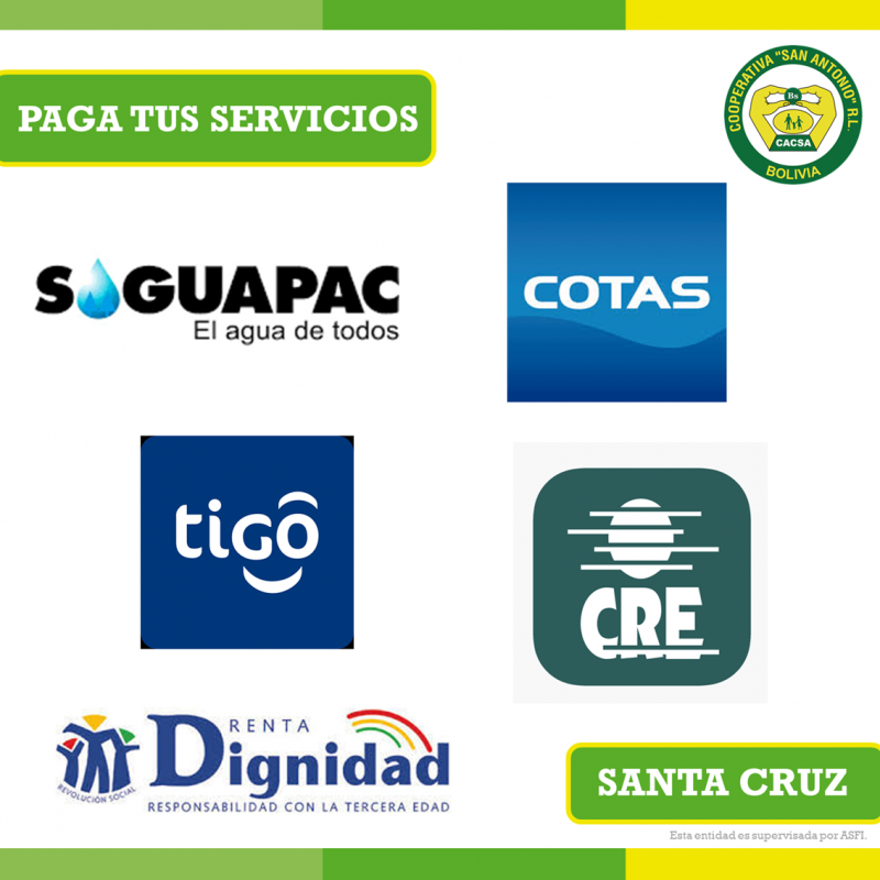 Paga tus servicios en Santa Cruz 