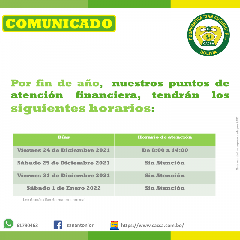 Horarios
